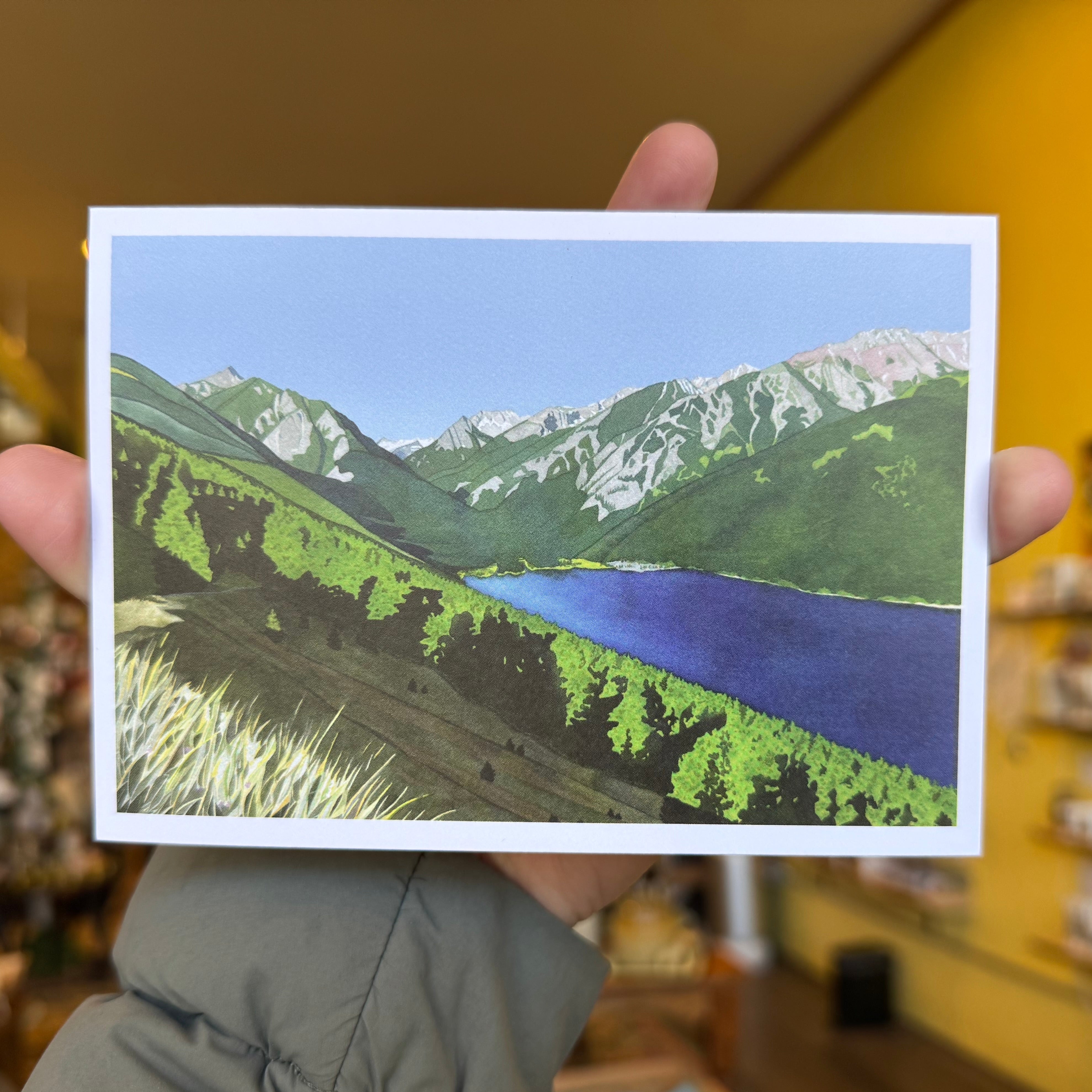 Wallowa Lake Art Card by Nicole Freshley