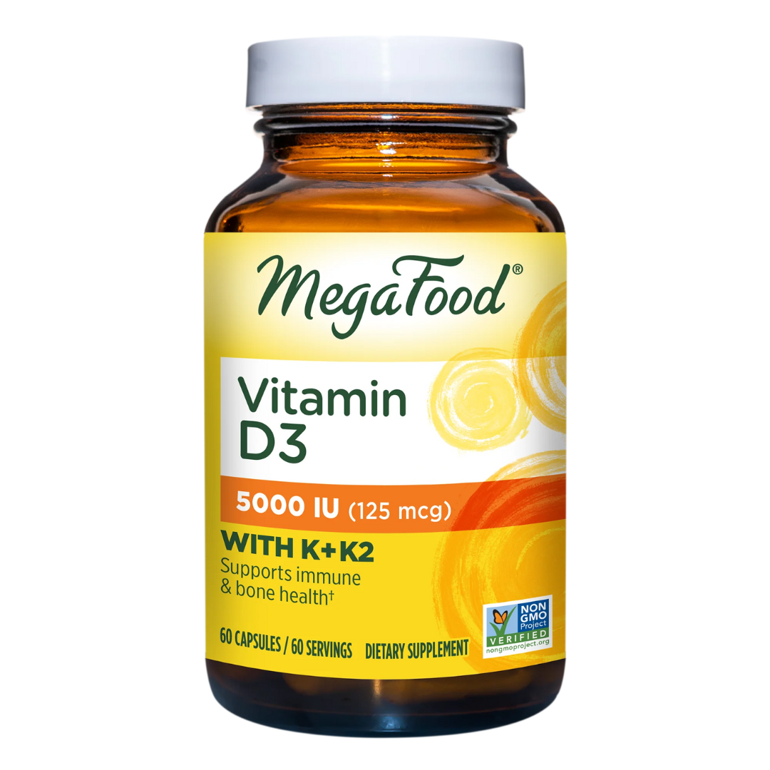 MegaFood Vitamin D3 with K & K2 Wild Carrot Herbals