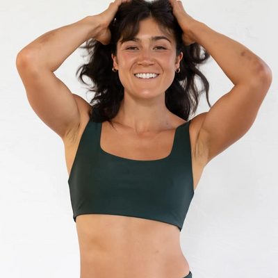 Saturday Swim Square Neck Bikini Top- Jungle
