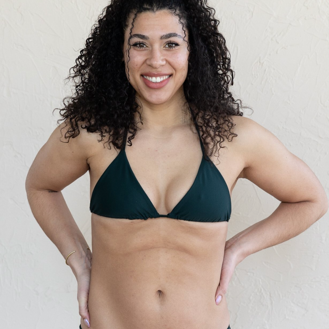 Saturday Swim Triangle Bikini Top- Jungle
