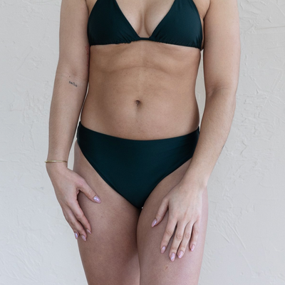 Saturday Swim Mid Rise Bikini Bottom- Jungle