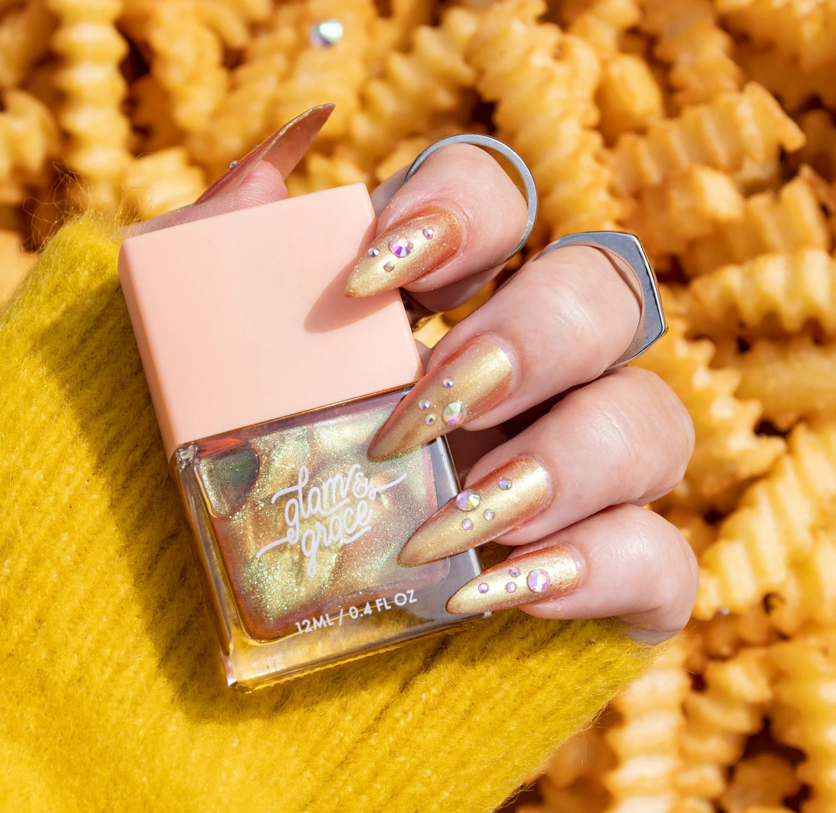 Glam & Grace Non-Toxic Nail Polish - Honey Mustard