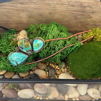 Turquoise Hair Pin by Stoned Spirit Silver