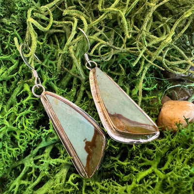 Jasper Earrings by Stoned Spirit Silver