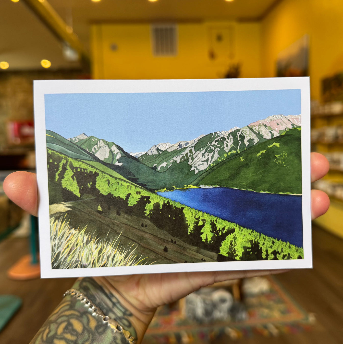 Wallowa Lake Art Card by Nicole Freshley