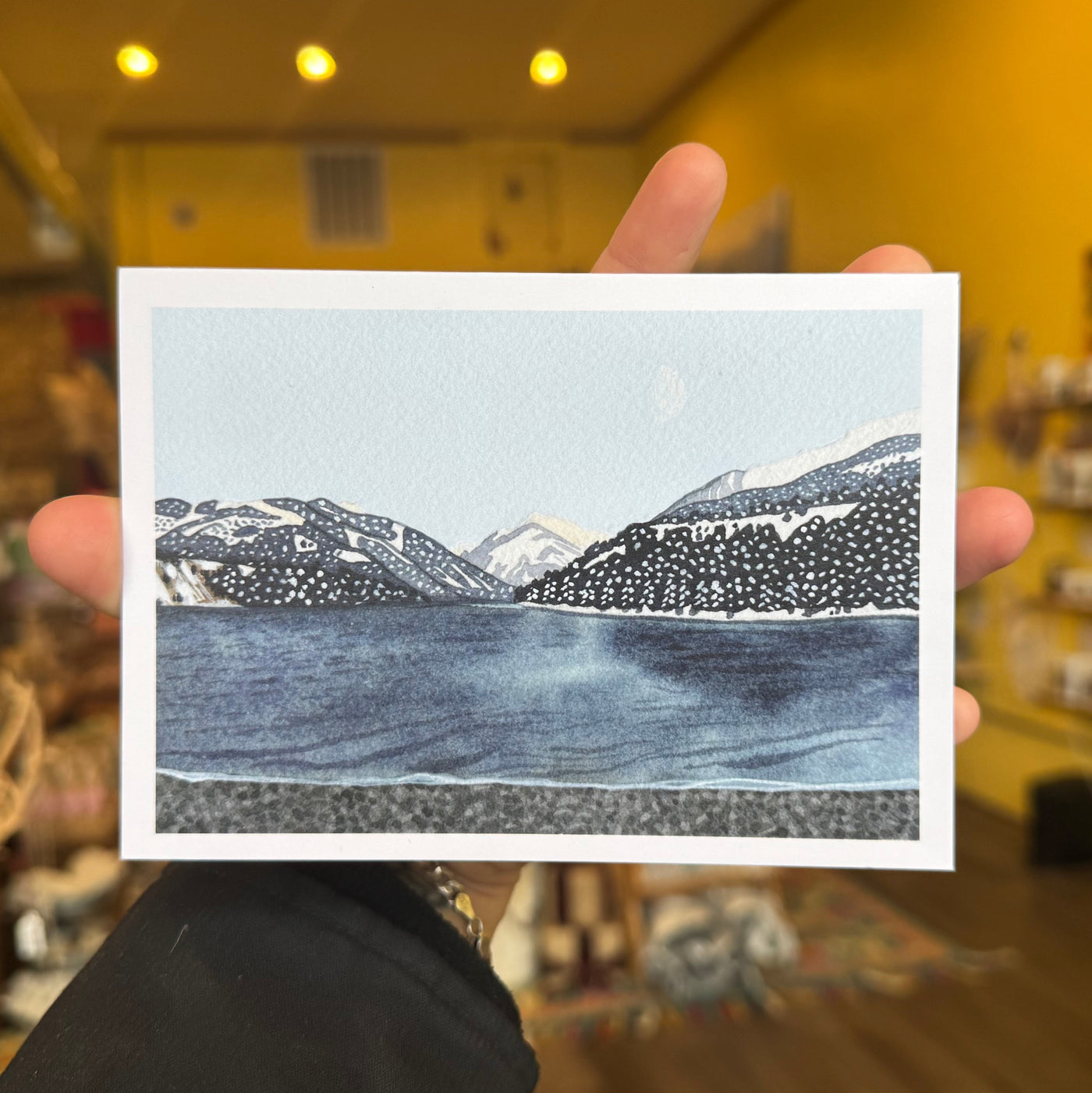Wallowa Lake Art Card by Nicole Freshley