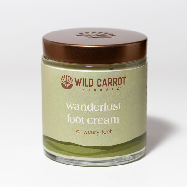 Wanderlust Foot Cream – Wild Carrot Herbals