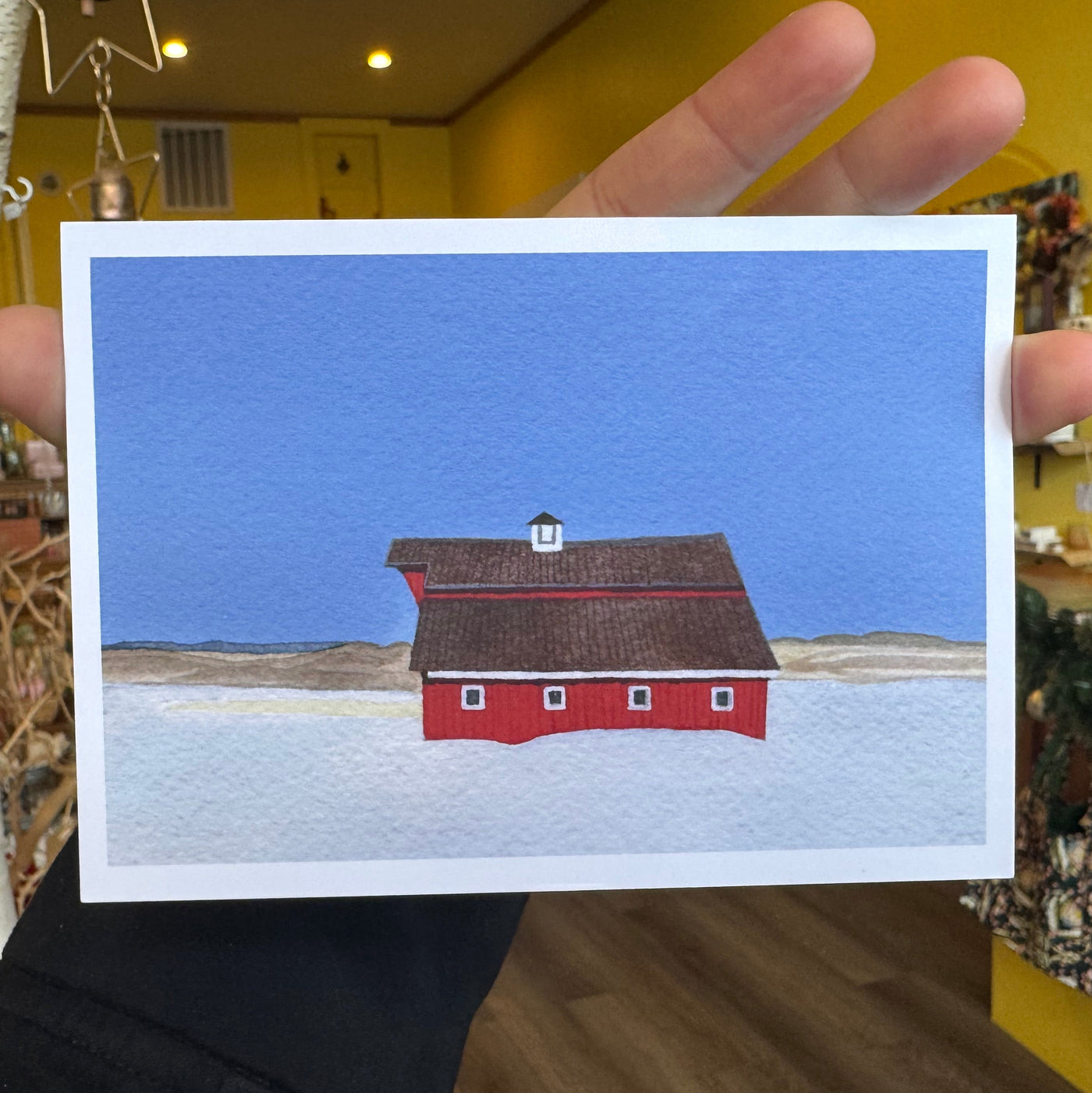 Red Barn Art Card by Nicole Freshley