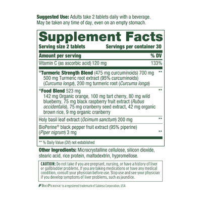 MegaFood Turmeric Curcumin Extra Strength