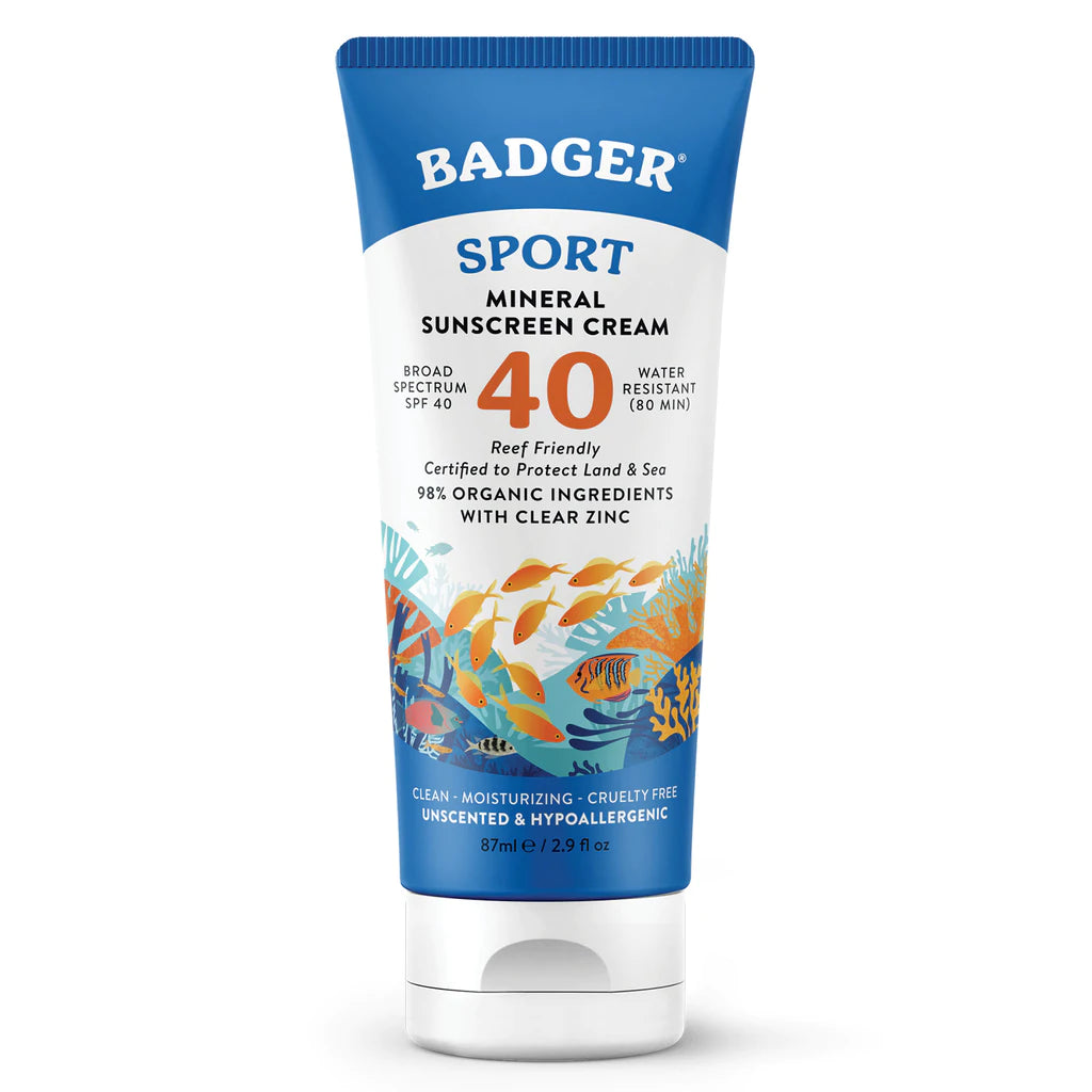 Badger's Clear Zinc Sport Sunscreen Cream - SPF 40
